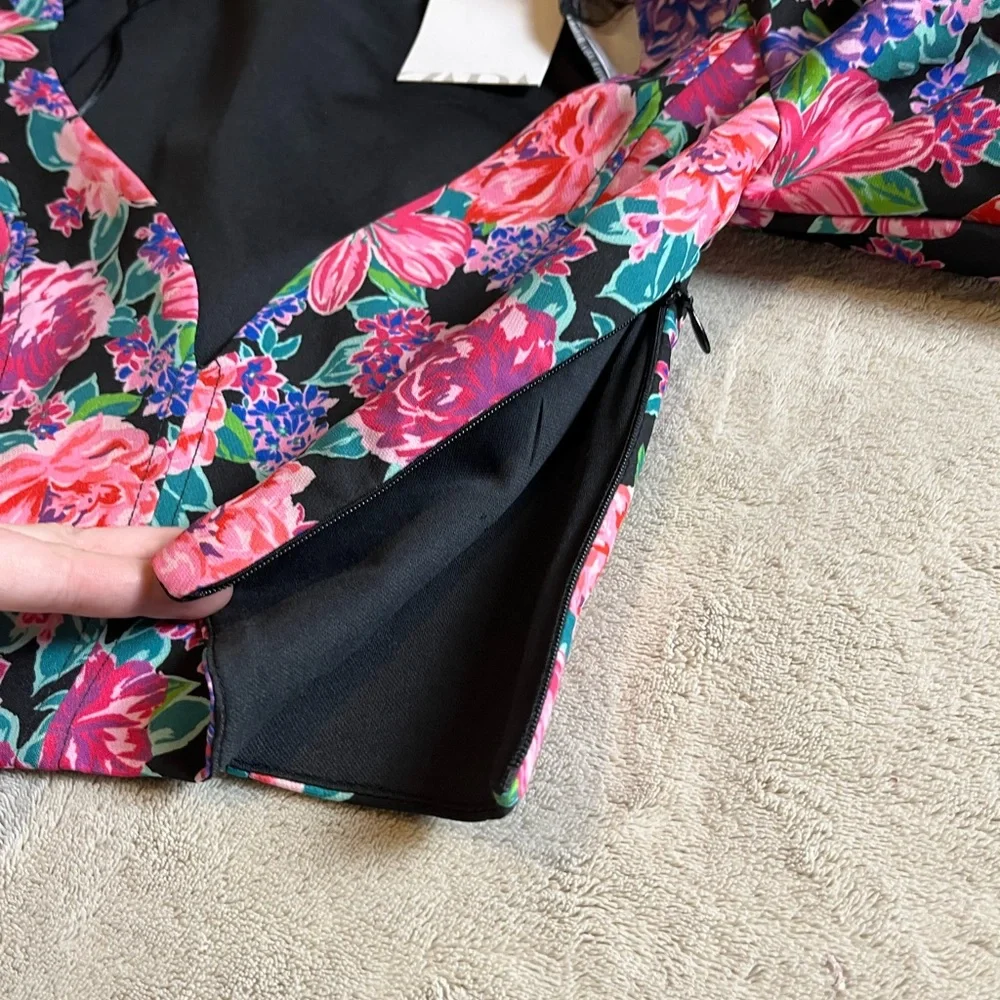 Zara Floral Puff Sleeve Crop Top Blouse - Picture 6 of 14